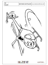 Helikopter boyama sayfaları